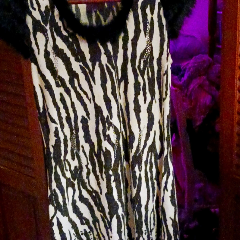 Zebra print cocktail dress